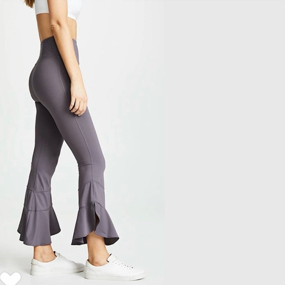 Free people grey starlight pant leggings ruffled - Picture 1 of 8